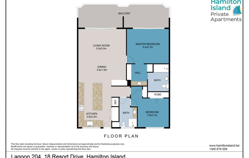 Lagoon Lodge 204 Floorplan